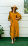 Premium Hand Dyed Pure Cotton Tie Dye Shibori Kaftan