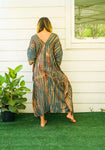 Premium Hand Dyed Pure Cotton Tie Dye Shibori Kaftan