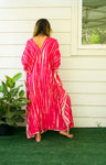 Premium hand Dyed Pure Cotton Tie Dye Shibori Kaftan