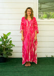 Premium hand Dyed Pure Cotton Tie Dye Shibori Kaftan