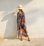 Premium Quality Pure Cotton Tie Dye Shibori Kaftan