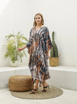 Premium Quality Pure Cotton Tie Dye Shibori Kaftan