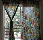 Premium Farida Printed White Curtains