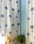 Premium Palm Tree Block Printed Curtains