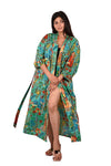 Premium Sea Green Frida Kahlo Cotton Kimono